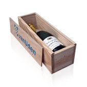 Champagne/wijnkist met opdruk 